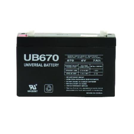 Upg UPG UB670 7 Ah Lead Acid Automotive Battery 86454